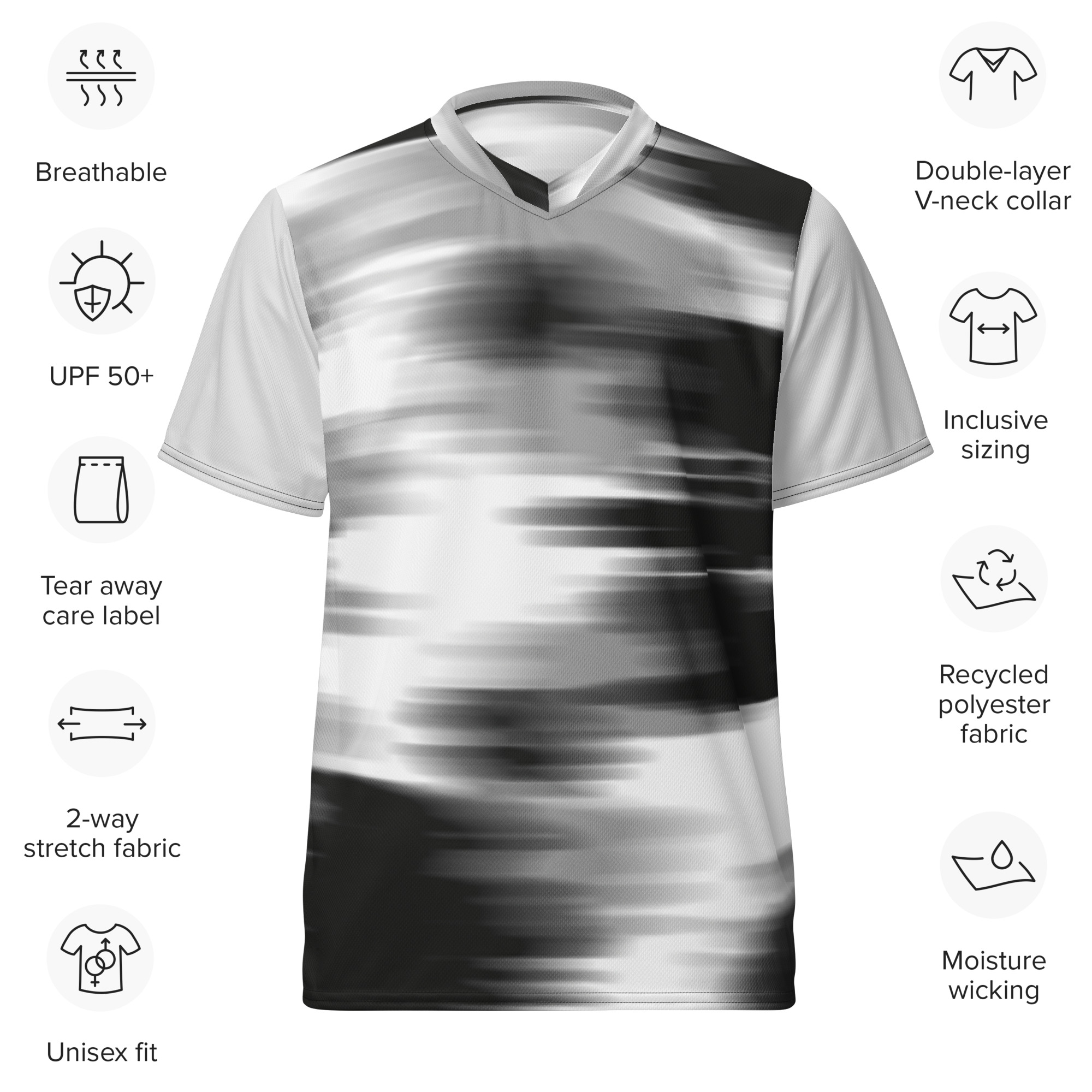 Maglia sportiva in jersey fantasia unisex