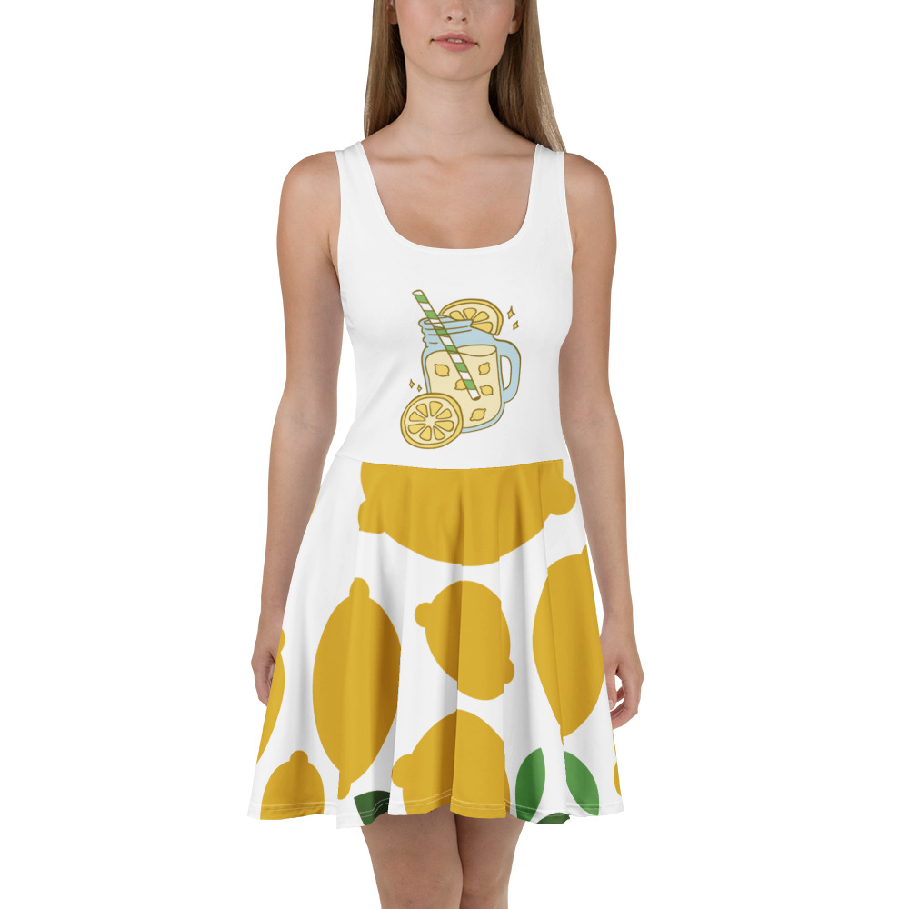 Vestito a pieghe limoni