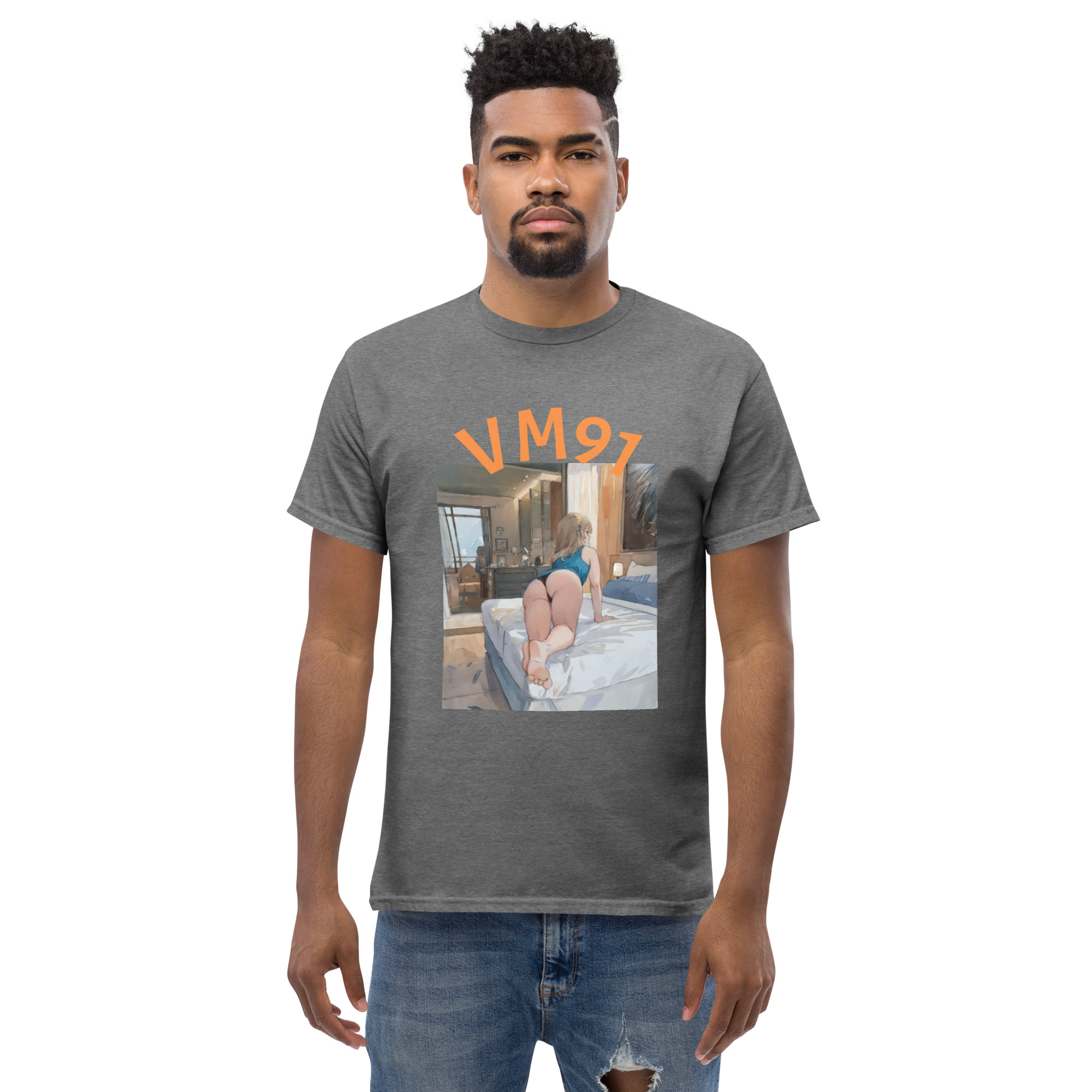 T-shirt classica Sex Art VM91 Letto